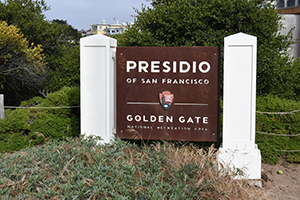 Sign at Lincoln Boulevard entrance.